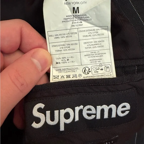 Supreme Lightweight Pinstripe Suit